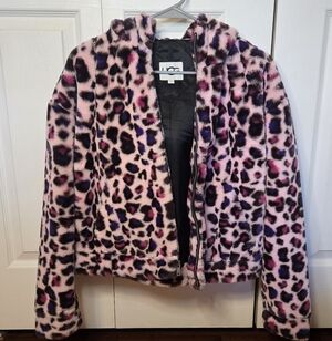 Ugg Mandy Leopard Print Faux Fur Jacket